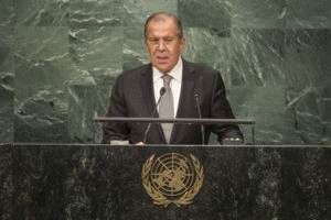 Sergey V. Lavrov, Minister for Foreign Affairs of the Russian Federation, addresses the general debate of the General Assembly's seventy-first session. Sept. 23, 2016, From ImagesAttr