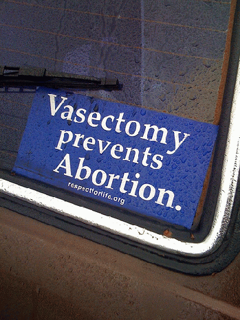 vasectomy prevents abortion, From FlickrPhotos