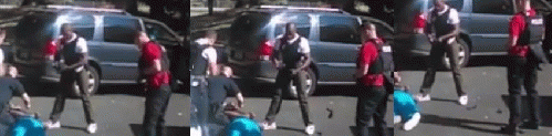 Wife's video shows killer cop dropping something (a gun?) near victim's body, From ImagesAttr