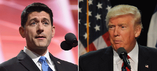 Paul Ryan and Donald Trump.