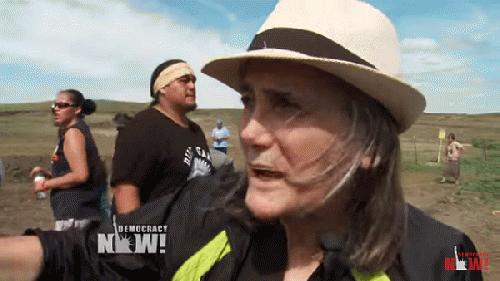 Amy Goodman reporting on the Dakota Access Pipeline., From ImagesAttr