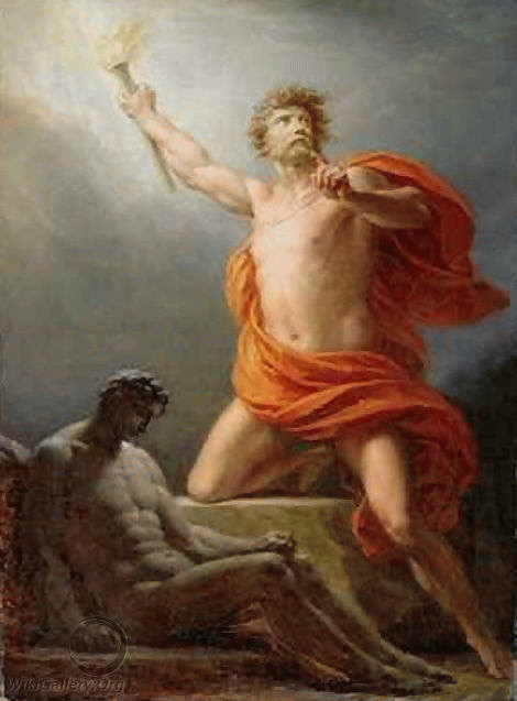 Prometheus Brings Fire To Man, From ImagesAttr