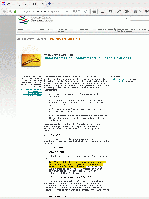 Understanding on Committments in Financial Services Understanding on Committments in Financial Services