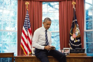 President Barack Obama in the Oval Office., From ImagesAttr
