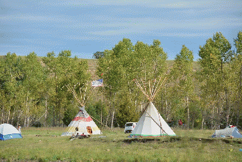 Sacred Stones Camp at Standing Rock, Sept 8, 2016.