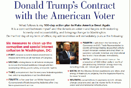 Trump's Contract with (or on?) America.