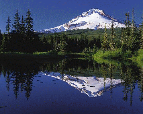 The Neocon Addiction to Mirror Imaging: Mount Hood reflected in Mirror Lake, Oregon