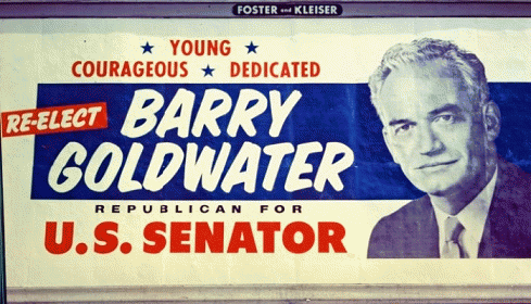 The controversial (at the time) Goldwater ran in part on his opposition to the Civil Rights Act.