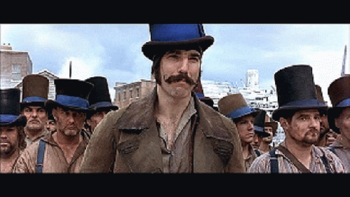 The fierce nativists' hatred of Irish immigrants was well reflected in Martin Scorsese's Gangs of New York. (Still: Daniel Day Lewis as head of the local Know Nothings).