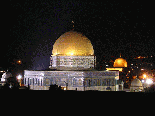 Dome of the Rock at night, From ImagesAttr