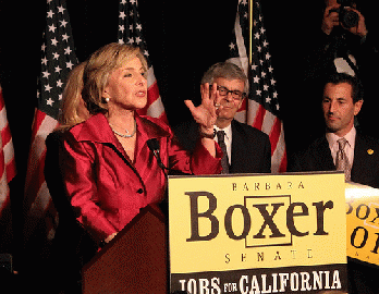 Sen. Barbara Boxer, who introduced HR1807 (Joint US-USSR Peace Corps) in 1989.