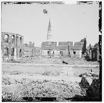 Ruins Secession Hall Charleston 1865