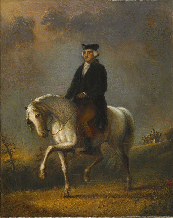 Alfred Jacob Miller - George Washington at Mount Vernon - Walters 372526, From WikimediaPhotos