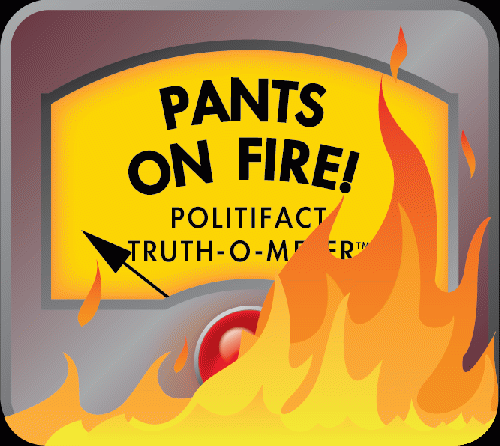 Politifact rates public statements. Donald Trump regularly gets the lowest Pants on Fire rating