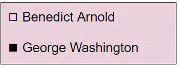 Washington or Benedict Arnold?