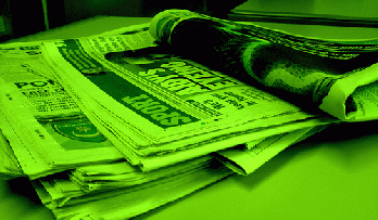 Newspaper forest green