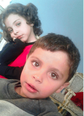 Four year old Manal and three year old Mohamand-Kamal shown above in better days. Like literally hundreds among the thousands of children still trapped in Madaya, the children are fading fast from malnutrition and related illnesses without much  to eat, a, From ImagesAttr