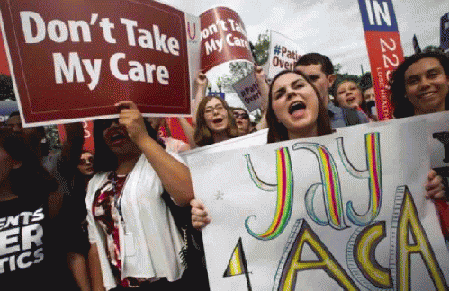 Protesters in Washington the first time the ACA was challenged Protesters in Washington the first time the ACA was challenged