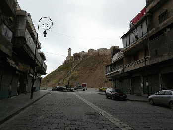 Aleppo street and citadel, From FlickrPhotos