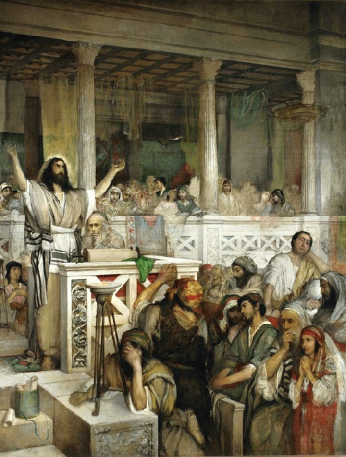 Jesus Preaching in the Temple at Capernaum by Maurycy Gottlieb Jesus Preaching in the Temple at Capernaum by Maurycy Gottlieb