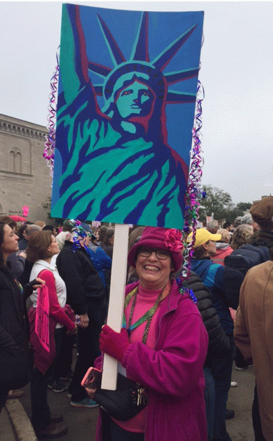 The author at the Sister march, Norfolk VA. 01.21.17