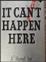 It Can't Happen Here, by Sinclair Lewis, book cover