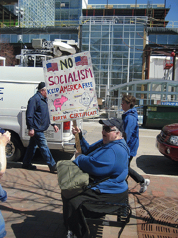 Signs of Madison's Tea Party: .Where is the birth certificate?. Signs of Madison's Tea Party: .Where is the birth certificate?.