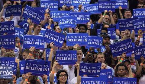 Bernie Sanders rally at Penn State prior to the Pennsylvania primary election.