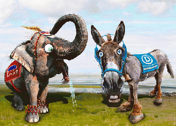 From flickr.com: Democratic Donkey & Republican Elephant, From Images