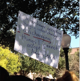 Angela Davis quote: 'I am no longer accepting things I cannot change. I am changing things I cannot accept.'