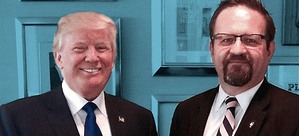 Donald Trump and Sebastian Gorka., From ImagesAttr