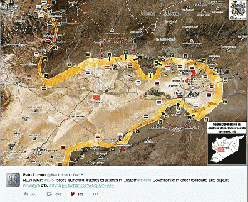 Palmyra-... with Tiyas-Airbase (T4): War-Situation-Map in Homs' countryside the day before ISIS unexpectedly assailed: FRI, 9th Dec 2016, From FlickrPhotos