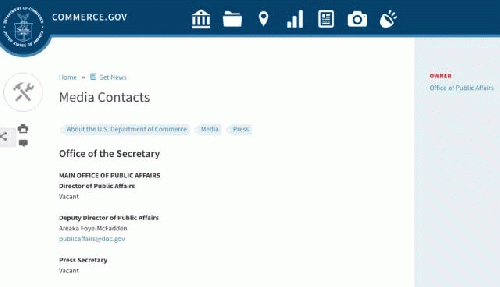 US Commerce Dept. media contact web page, From ImagesAttr