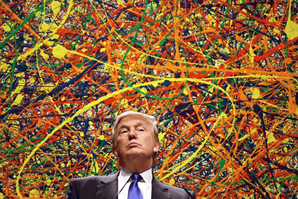 Donald Trump's political world as a Jackson Pollack painting called Donald Trump's political world as a Jackson Pollack painting called
