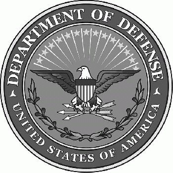 US Department of Defense logo grayscale, From WikimediaPhotos