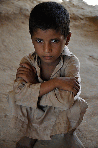 Displaced boy, From FlickrPhotos