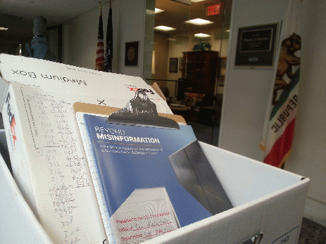 Delivering AE911Truth's 'Beyond Misinformation' (here to Senator Feinstein's D.C. Office) Sept 2016