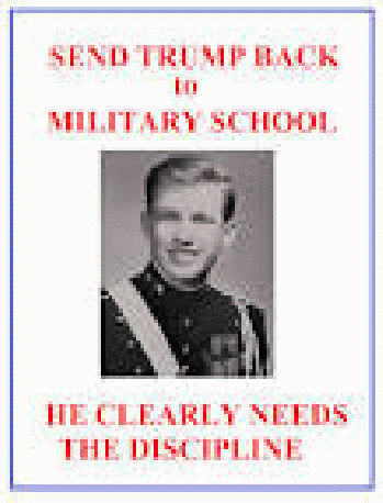 Send Trump Back to Military School | Mike Licht, NotionsCapi. | Flickr618 Ã-- 808 - 109k - jpg, From GoogleImages