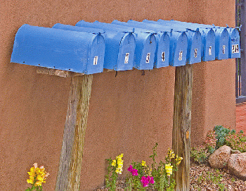 Blue Mailboxes, From WikimediaPhotos