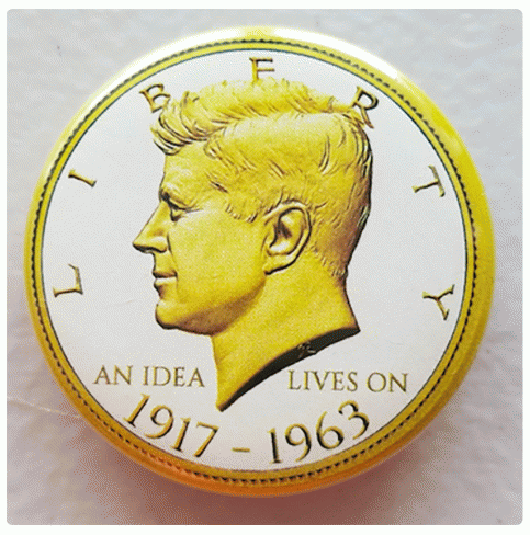 'The JFK Button' - front view - click link below for details