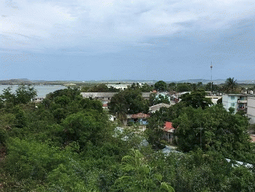 The village of Caimanera looking out toward the huge U.S. naval base at Guantanamo.