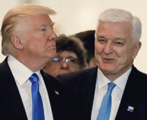 Trump and Montenegrin PM Dusko Markovic at NATO summit