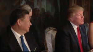 President Donald Trump welcomes Chinese President Xi Jinping to a state dinner during their summit at Mar-a-Lago, Florida, on April 6, 2017. President Donald Trump welcomes Chinese President Xi Jinping to a state dinner during their summit at Mar-a-Lago, Florida, on April 6, 2017.