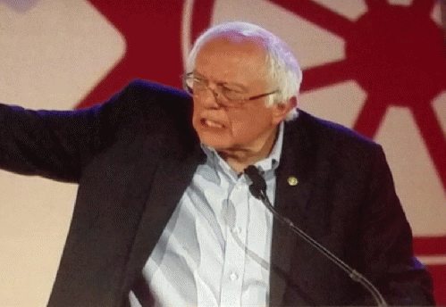 From opednews.com: Bernie Sanders speaking at the People's Summit 2017, From Images