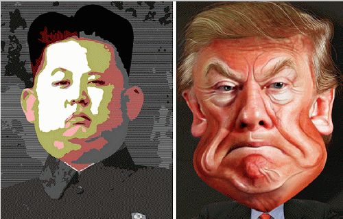 Kim Jong Un and Donald Trump