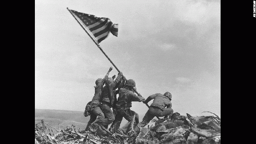 The flag-raising on Iwo Jima, the second one. It inspired a nation, despite the facts., From ImagesAttr