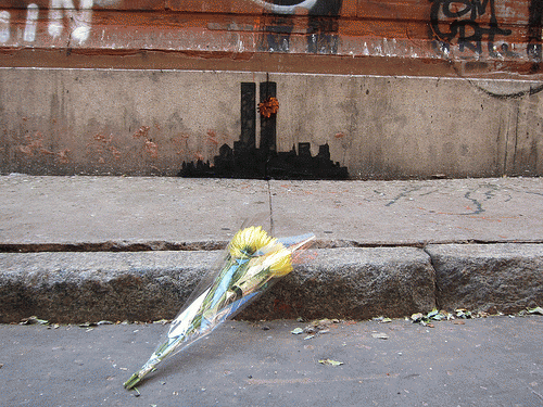 Banksy Tribeca: Twin Towers, In Memoriam, From FlickrPhotos