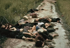 Photos of victims of the My Lai massacre in Vietnam galvanized public awareness about the barbarity of the war.