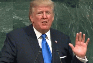 President Trump speaking to the United Nations General Assembly on Sept. 19, 2017., From ImagesAttr