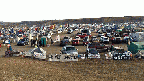 The Oceti Sakowin camp, near the Standing Rock reservation in North Dakota, in November 2016., From ImagesAttr